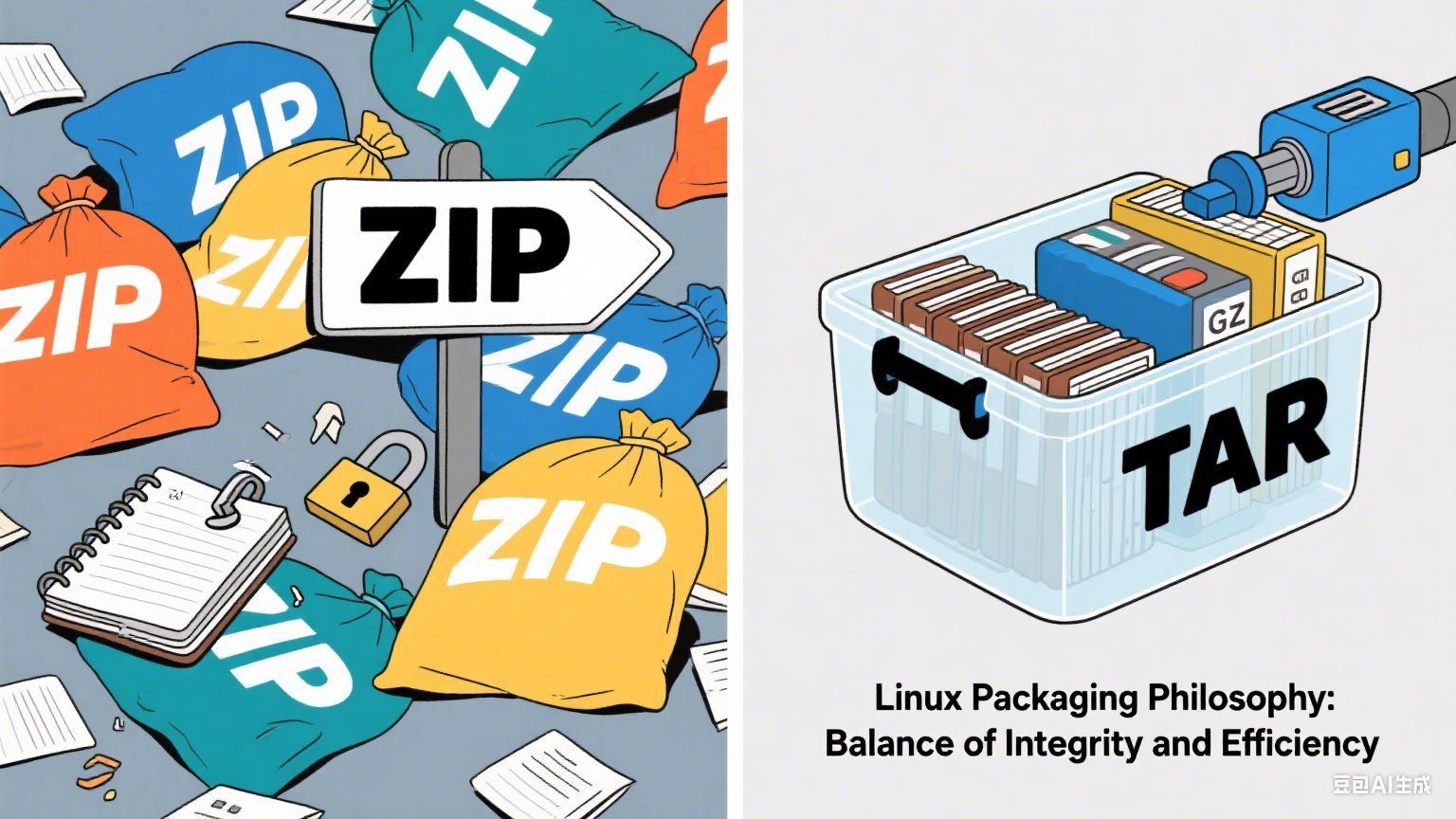 为什么Linux中的压缩使用.tar.gz而不是更常见的.zip？